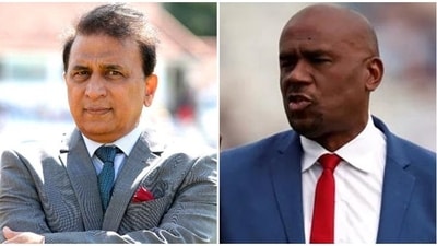 Sunil Gavaskar and Ian Bishop Sunil Gavaskar and Ian Bishop