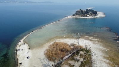 Water levels in northern Italy are at record lows, including at Lake Garda (Alex Fraser/REUTERS) Water levels in northern Italy are at record lows, including at Lake Garda (Alex Fraser/REUTERS)