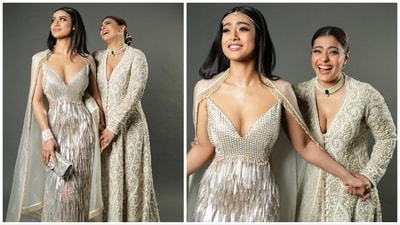Kajol has shared a few candid pictures from her photo shoot with Nysa Devgan. Kajol has shared a few candid pictures from her photo shoot with Nysa Devgan.