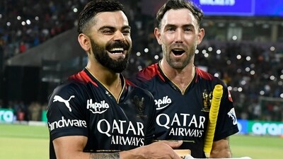 Virat Kohli and Glenn Maxwell after RCB's comprehensive win over Mumbai Indians. (IPL) Virat Kohli and Glenn Maxwell after RCB's comprehensive win over Mumbai Indians. (IPL)