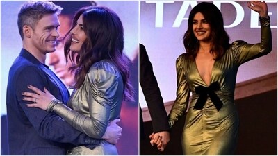 Priyanka Chopra and Richard Madden attend the press conference for Citadel in Mumbai. (Instagram) Priyanka Chopra and Richard Madden attend the press conference for Citadel in Mumbai. (Instagram)