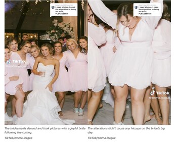 Brides seen dancing in the Tiktok video with over 12 million views Brides seen dancing in the Tiktok video with over 12 million views