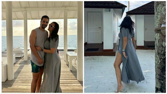 Neha Dhupia says Maldives is their favourite part of the world where ‘the sun shines bright and everything feels right’.&nbsp;