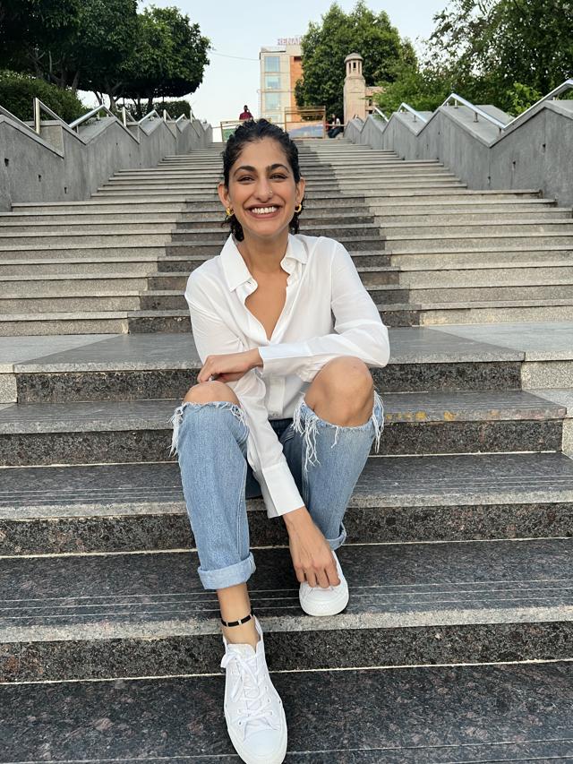 Kubbra Sait on her visit to Lucknow. (Deep Saxena/HT)