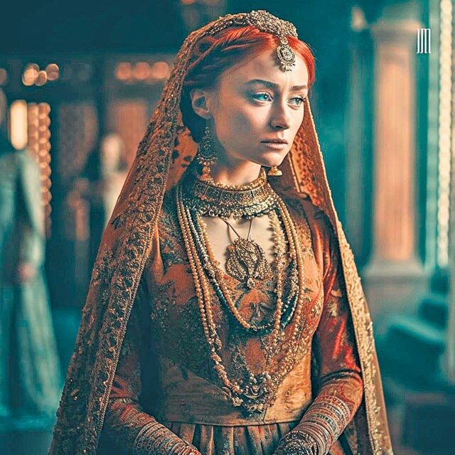 Sansa Stark, the portrait of a Nizam’s unhappy wife.
