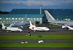 Private jets parked at the Prestwick Airport in Scotland in November 2021. 