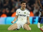 Leeds United's Marc Roca celebrates