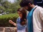Nayanthara and Vignesh Shivan visit Kumbakonam temple. Nayanthara and Vignesh Shivan visit Kumbakonam temple.