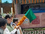 CM flagged off the tableau from the Chief Minister Camp Office at Dehradun on Wednesday(ANI)