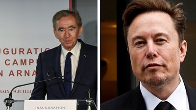 Bernard Arnault and Elon Musk. Bernard Arnault and Elon Musk.