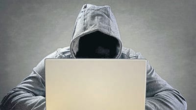 Computer hacker stealing data from a laptop concept for network security, identity theft and computer crime (HTfile) Computer hacker stealing data from a laptop concept for network security, identity theft and computer crime (HTfile)