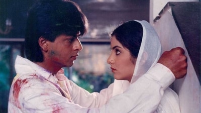 Shah Rukh Khan and Divya Bharti in a still from Deewana (1992). Shah Rukh Khan and Divya Bharti in a still from Deewana (1992).