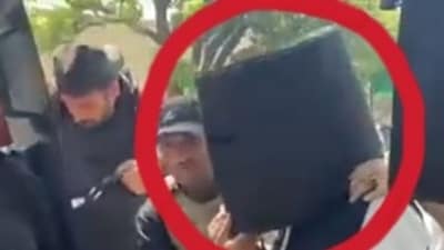 Imran Khan Bucket Helmet: Imran Khan is seen with the black bucket helmet.