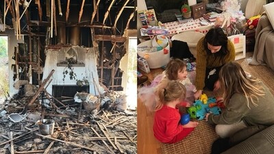 Grey's Anatomy's Caterina Scorsone talked about how her house burned down.