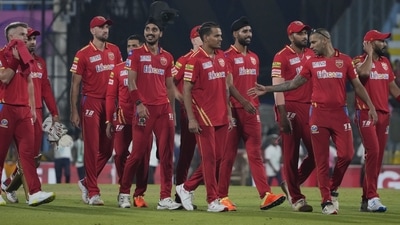 Punjab Kings' captain Shikhar Dhawan with his team walks back after beating Rajasthan Royals in Guwahati (AP) Punjab Kings' captain Shikhar Dhawan with his team walks back after beating Rajasthan Royals in Guwahati (AP)