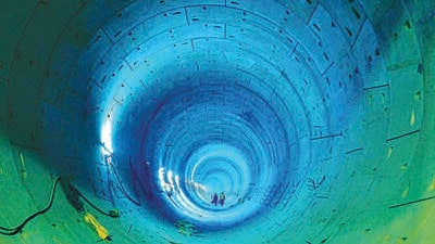 Officials said that the construction of cross passages in the underground sections has begun for passenger safety in the 82km-long project. (HT Photo) Officials said that the construction of cross passages in the underground sections has begun for passenger safety in the 82km-long project. (HT Photo)