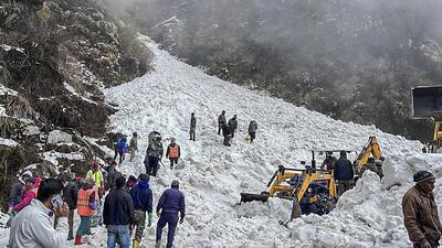 Rescue operations were called off on Tuesday evening due to heavy snowfall. (PTI) Rescue operations were called off on Tuesday evening due to heavy snowfall. (PTI)