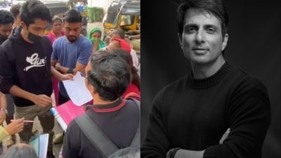 Sonu Sood praised son Eshaan Sood for doing 'good work'. Sonu Sood praised son Eshaan Sood for doing 'good work'.