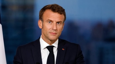 Russia-Ukraine War: French President Emmanuel Macron holds a press conference. (AFP)