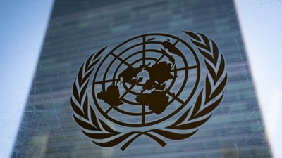 The symbol of the United Nations is displayed outside the Secretariat Building (AP) The symbol of the United Nations is displayed outside the Secretariat Building (AP)