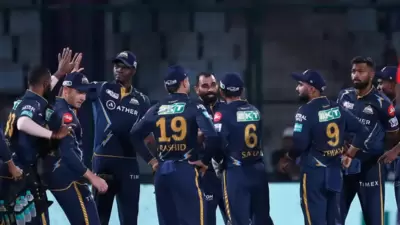 GT players in action vs DC (IPL) GT players in action vs DC (IPL)