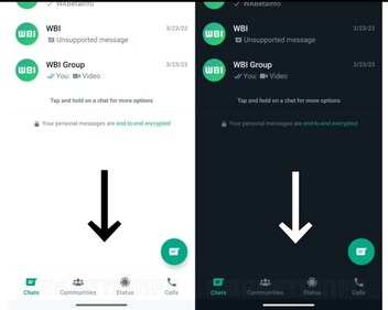 The tweaked interface, in the form of a navigation bar, will be introduced at the bottom of the screen (Image courtesy: WABetaInfo) The tweaked interface, in the form of a navigation bar, will be introduced at the bottom of the screen (Image courtesy: WABetaInfo)