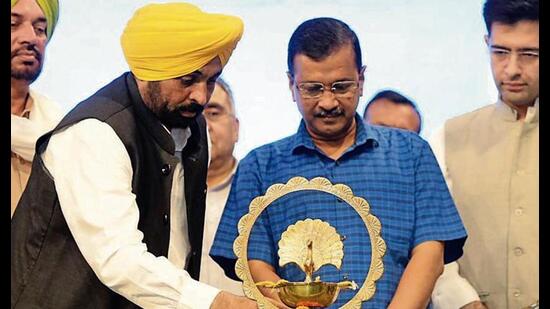 Chief minister Bhagwant Mann along with Delhi CM Arvind Kejriwal on Wednesday launched the “CM di Yogshala” campaign. Under this, residents will be provided with yoga and meditation facilities.