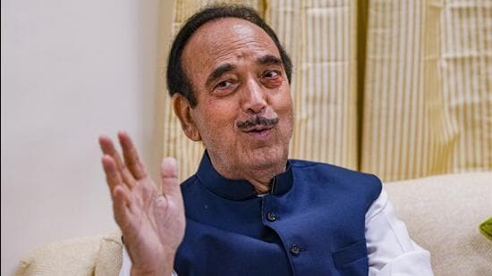 Ghulam Nabi Azad in New Delhi on Tuesday. (PTI Photo)