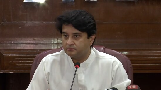 Union minister Jyotiraditya Scindia on Wednesday addressed a press conference on Rahul Gandhi's disqualification.