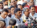 The party in its first list fielded senior leaders Siddaramaiah from Varuna and DK Shivakumar from Kanakapura. (HT PHOTO) The party in its first list fielded senior leaders Siddaramaiah from Varuna and DK Shivakumar from Kanakapura. (HT PHOTO)