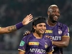 Kolkata: KKR bowler Suyash Sharma being greeted by teammates after he dismissed RCB batsman Karn Sharma during IPL 2023 cricket match between Kolkata Knight Riders and Royal Challengers Bangalore at the Eden Garden in Kolkata, Thursday, April 6, 2023. (PTI Photo/Swapan Mahapatra) (PTI04_06_2023_000369B) Kolkata: KKR bowler Suyash Sharma being greeted by teammates after he dismissed RCB batsman Karn Sharma during IPL 2023 cricket match between Kolkata Knight Riders and Royal Challengers Bangalore at the Eden Garden in Kolkata, Thursday, April 6, 2023. (PTI Photo/Swapan Mahapatra) (PTI04_06_2023_000369B)