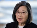 Taiwan's President Tsai Ing-wen speaks during a joint news conference with U.S. Speaker of the House Kevin McCarthy (not pictured) following a meeting at the Ronald Reagan Presidential Library, in Simi Valley, California, U.S. April 5, 2023.  REUTERS/David Swanson