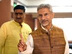 External Affairs Minister S Jaishankar at Parliament on the last day of the Budget Session, in New Delhi on Thursday. External Affairs Minister S Jaishankar at Parliament on the last day of the Budget Session, in New Delhi on Thursday.
