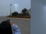 The image, taken from the viral video, shows an unidentified object in the sky. The image, taken from the viral video, shows an unidentified object in the sky.