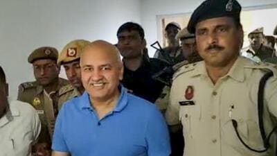 AAP leader and former Delhi deputy chief minister Manish Sisodia at the Rouse Avenue Court in connection with the Delhi excise policy case. (PTI File Photo)