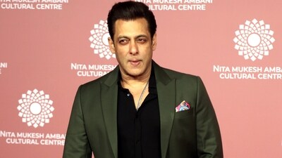 Salman Khan poses for pictures during the inauguration of Nita Mukesh Ambani Cultural Centre (NMACC) in Mumbai. (ANI) Salman Khan poses for pictures during the inauguration of Nita Mukesh Ambani Cultural Centre (NMACC) in Mumbai. (ANI)