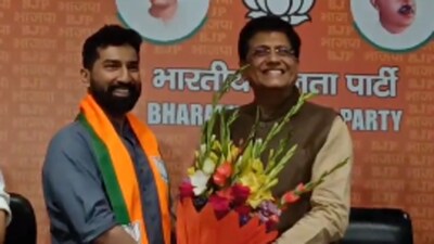 Anil Antony (left) joined BJP in presence of Union minister Piyush Goyal (right) (Twitter Photo) Anil Antony (left) joined BJP in presence of Union minister Piyush Goyal (right) (Twitter Photo)