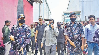 BJP leader Kirit Somaiya, whistle blower in this case, visited film studios in Madh-Marve last year. (HT PHOTO) BJP leader Kirit Somaiya, whistle blower in this case, visited film studios in Madh-Marve last year. (HT PHOTO)