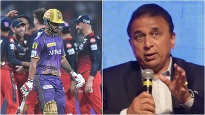 Nitish Rana; Sunil Gavaskar (PTI/File)