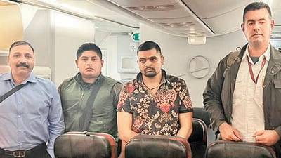 Delhi Police brought Deepak Boxer back to the national capital a day after he was arrested in a multi-agency operation in Mexico. (HT Photo) Delhi Police brought Deepak Boxer back to the national capital a day after he was arrested in a multi-agency operation in Mexico. (HT Photo)