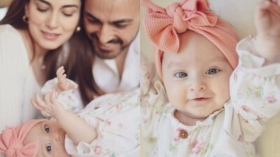 Ayaz Khan and wife Jannat with daughter Dua Husain Khan. Ayaz Khan and wife Jannat with daughter Dua Husain Khan.