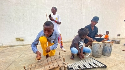 FILE PHOTO: Children perform during a drumming workshop in Lagos, Nigeria February 4, 2023. REUTERS/Seun Sanni (REUTERS)