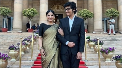 Raveena's pictures garnered several likes and comments from her followers. Manish Malhotra and Sonali Bendre dropped heart emojis. Vikrant Massey commented, "Bahut bahut badhai." A fan wrote, "Congratulations maam." Another remarked, "Wow wow wow."&nbsp; (Instagram)