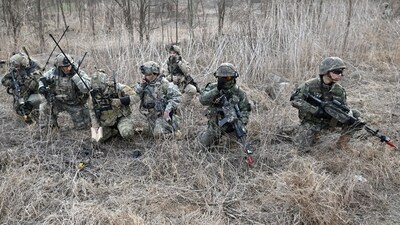 US soldiers (L) and South Korean soldiers (R) participate in a South Korea-US joint drill at a military training field in the border city of Paju as part of the Freedom Shield joint military exercise. (AFP) US soldiers (L) and South Korean soldiers (R) participate in a South Korea-US joint drill at a military training field in the border city of Paju as part of the Freedom Shield joint military exercise. (AFP)