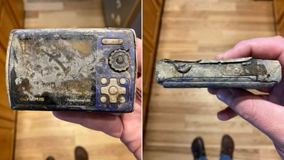 The images show the present condition of a camera that a woman lost 13 years ago. (Instagram/@coralamayi) The images show the present condition of a camera that a woman lost 13 years ago. (Instagram/@coralamayi)