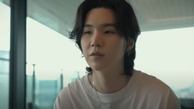 BTS rapper Suga in Road to D-Day trailer. BTS rapper Suga in Road to D-Day trailer.