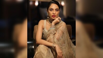 Sobhita Dhulipala's saree is from the collection of JADE by Monica and Karishma. (Instagram/@sobhitad) Sobhita Dhulipala's saree is from the collection of JADE by Monica and Karishma. (Instagram/@sobhitad)