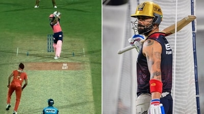 Dhruv Jurel's six reminded the commentator of Virat Kohli. (IPL/RCB) Dhruv Jurel's six reminded the commentator of Virat Kohli. (IPL/RCB)