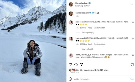 Kiara Advani shared a new picture on Instagram. Kiara Advani shared a new picture on Instagram.
