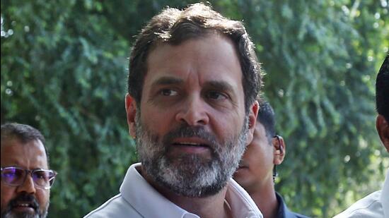 New Delhi, Apr 06 (ANI): Congress leader Rahul Gandhi with party's general secretary in-charge (Organisation) KC Venugopal arrives at the AICC headquarters to attend the Congress Central Election Committee (CEC) meeting regarding the upcoming Karnataka Assembly Elections, in New Delhi on Thursday. (ANI Photo) (Gagan Pawar)